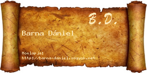 Barna Dániel névjegykártya